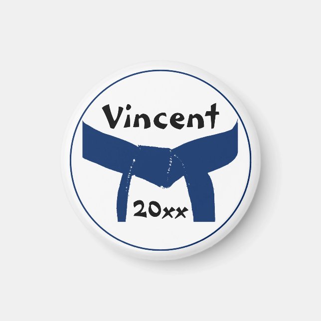 Martial Arts Dark Blue Belt Magnet (Front)