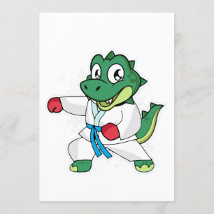 Martial Arts Dinosaur Invitation