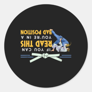 Martial Arts Fighter Judo Karate Brazilian Classic Round Sticker