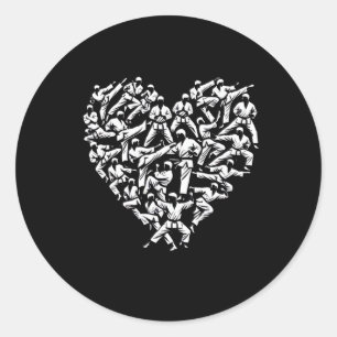 Martial Arts For Karate Fighter - Heart For Karate Classic Round Sticker