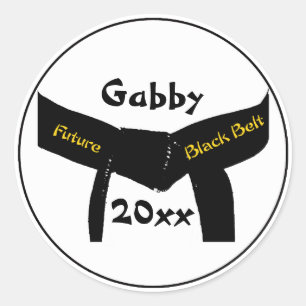 Martial Arts Future Black Belt Stickers