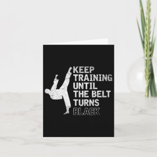 Martial Arts Gift Motivation Sparring Black Belt K Card