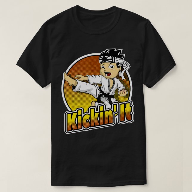 Martial Arts Gifts Karate  for Boys Kickin It  T-Shirt (Design Front)