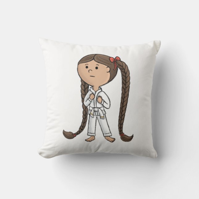 Martial Arts girl Pillow (Front)