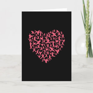 Martial Arts Girls Karate Heart Card