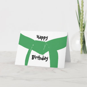 Martial Arts Green Belt Birthday Card