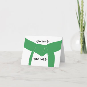 Martial Arts Green Belt Card