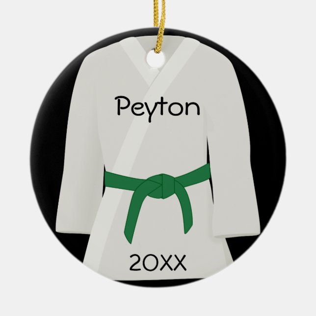 Martial Arts Green Belt Ornament (Front)