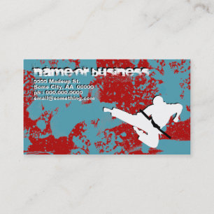 martial arts : grunge silhouettes : business card