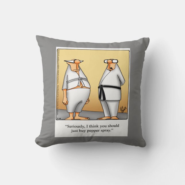 Martial Arts Humour Pillow Gift (Front)