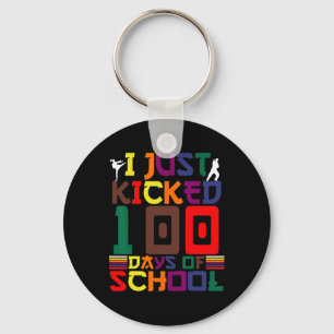 Martial Arts I Just Kicked 100 Days Of School Kara Key Ring