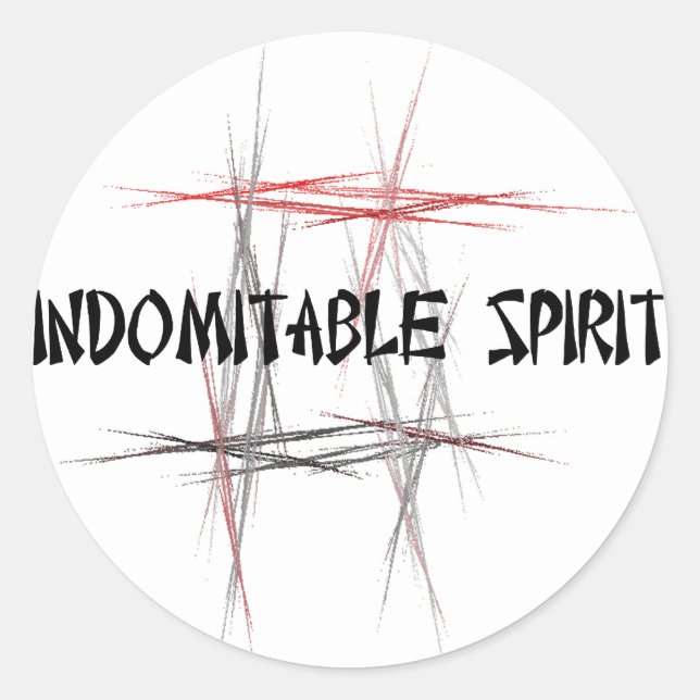 Martial Arts Indomitable Spirit Classic Round Sticker (Front)