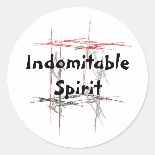 Martial Arts Indomitable Spirit Stickers (Front)