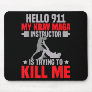 Martial Arts Instructor Self Defence Training Krav Mouse Pad