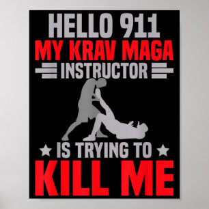 Martial Arts Instructor Self Defence Training Krav Poster