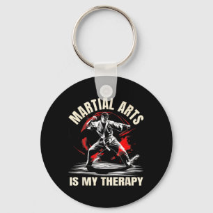 Martial Arts Is Therapy Karate Jiu-Jitsu Taekwondo Key Ring