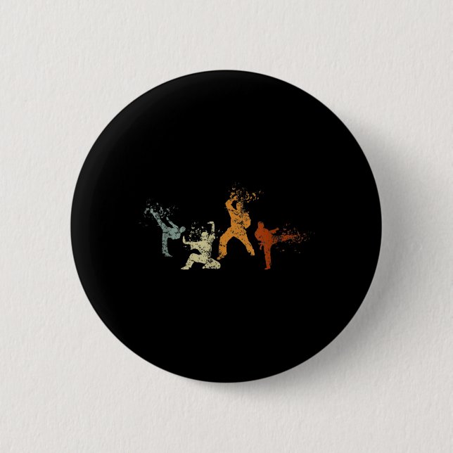 Martial Arts Karate 6 Cm Round Badge (Front)