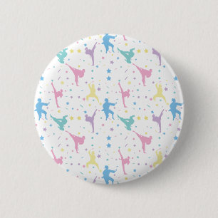 Martial Arts Karate Abstract Stars Sparkles 6 Cm Round Badge