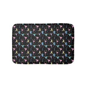 Martial Arts Karate Abstract Stars Sparkles Bath Mat
