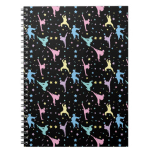 Martial Arts Karate Abstract Stars Sparkles Notebook