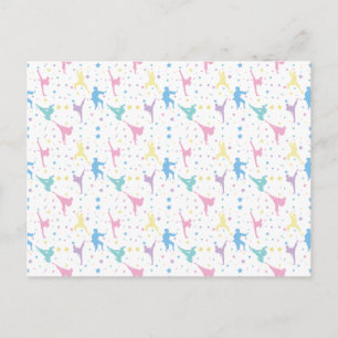 Martial Arts Karate Abstract Stars Sparkles Postcard