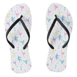 Martial Arts Karate Abstract Stars Sparkles Thongs
