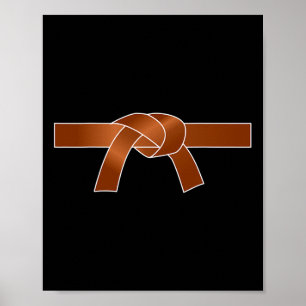 Martial Arts Karate Brown Belt Gift Poster