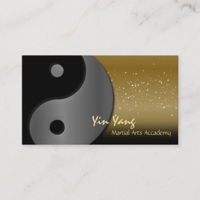 Martial Arts Karate Business Card Yin Yang (Front)