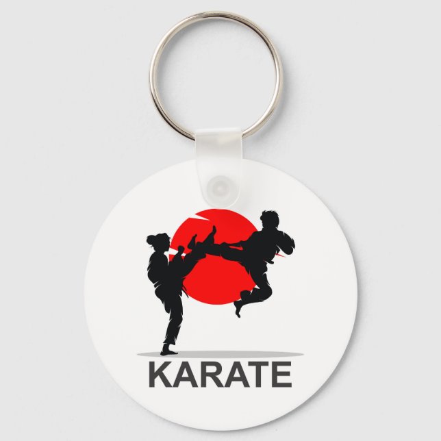 Martial Arts Karate Combat Fighting or Sparring Key Ring (Front)