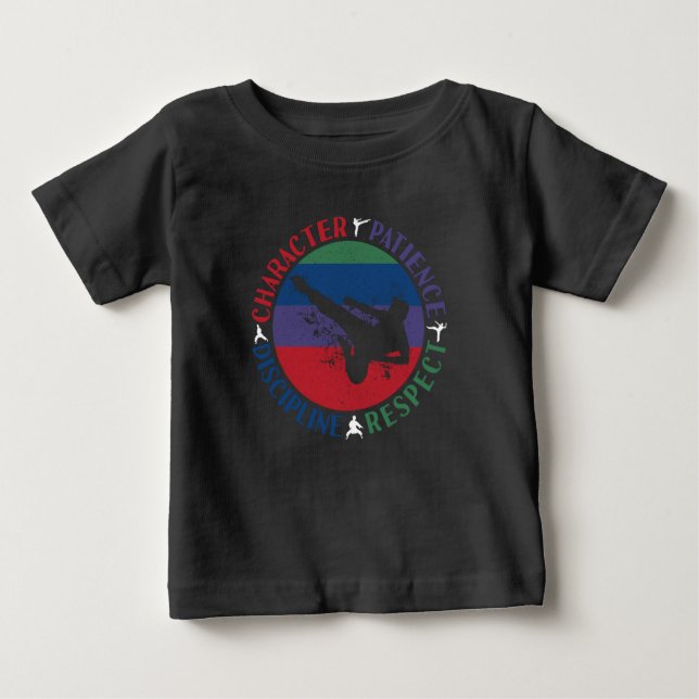 Martial Arts - Karate Core Values Baby T-Shirt (Front)