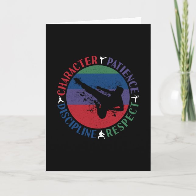 Martial Arts - Karate Core Values Card (Front)