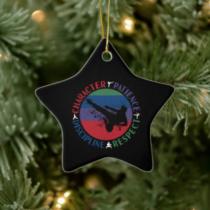 Martial Arts - Karate Core Values Ceramic Ornament