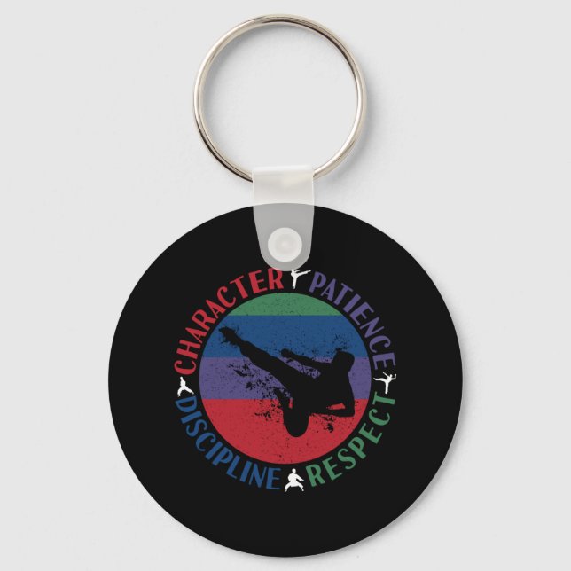Martial Arts - Karate Core Values Key Ring (Front)