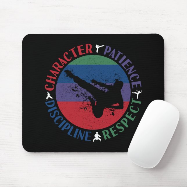 Martial Arts - Karate Core Values Mouse Pad (With Mouse)