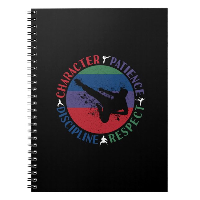 Martial Arts - Karate Core Values Notebook (Front)