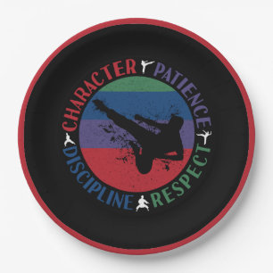 Martial Arts - Karate Core Values Paper Plate