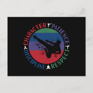 Martial Arts - Karate Core Values Postcard