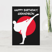 Martial arts karate custom Happy Birthday card