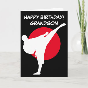 Martial arts karate custom Happy Birthday card