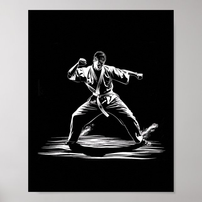 Martial Arts Karate Fan Dynamic Design  Poster (Front)