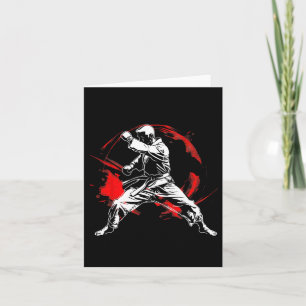 Martial Arts Karate Fan Dynamic Mma Design Card