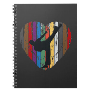 Martial Arts Karate Fighter Belt Colours Notebook