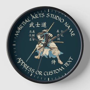 Martial Arts Karate Jiu-jitsu Taekwondo Studio Clock