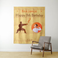 Martial Arts Karate Kids Birthday Party Backdrop