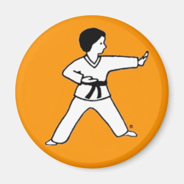 Martial Arts Kid 6 orange magnet (Front)