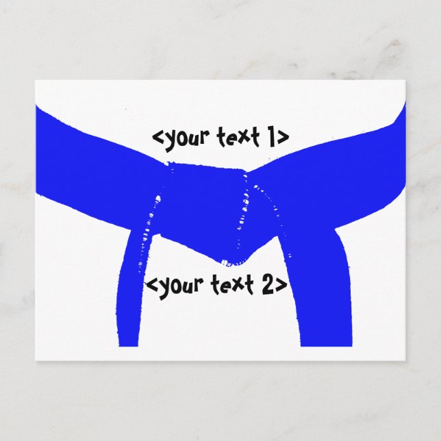 Martial Arts Light Blue Belt Postcard (Front)