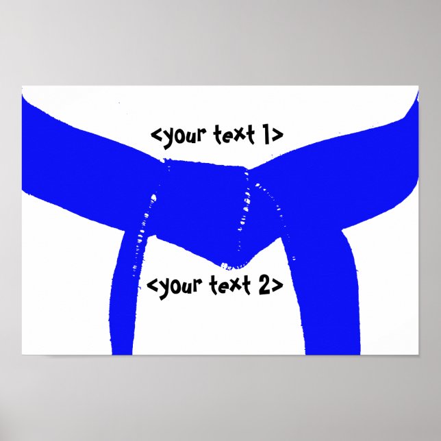 Martial Arts Light Blue Belt Poster (Front)