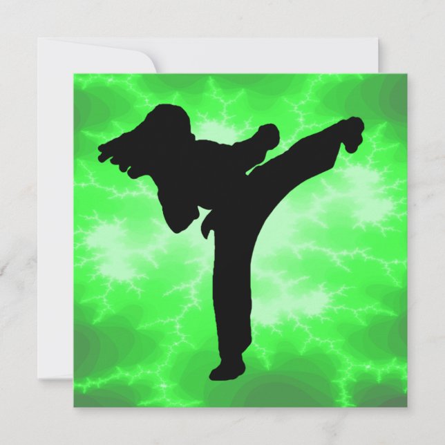 Martial Arts Lightning Invitations (Front)