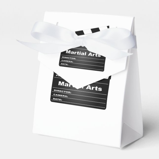 Martial Arts Movie Clapperboard Favour Box (Front Side)
