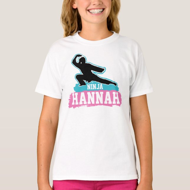 Martial Arts Ninja Warrior Karate Birthday Girl T-Shirt (Front)